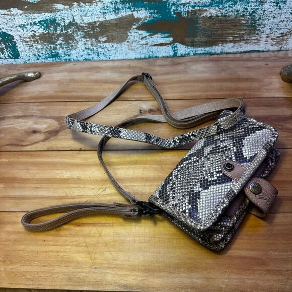 Stella Python Crossbody Wallet by STS Wristlet strap included - Picture 1 of 4